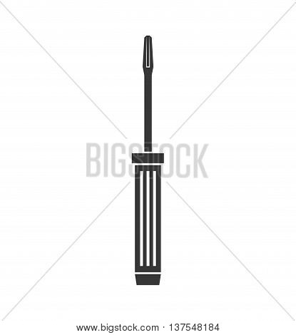 Constuction and repair concept represented by screwdriver tool icon. isolated and flat illustration