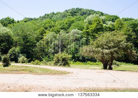 Intersection Of Country Roads The North Caucasus