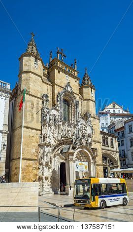 Santa Cruz Monastery In Coimbra. Portugal.