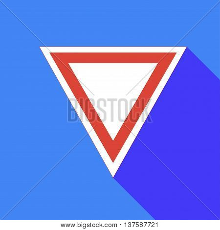 Icons of road signs on a white background. Picture style flat