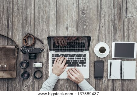 Hipster Freelance Photographer