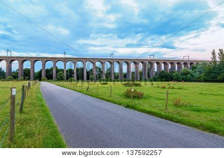 Dusk At Digswell Viaduct In The Uk
