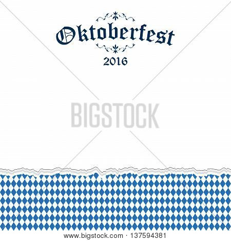 Oktoberfest 2016 Background With Ripped Paper