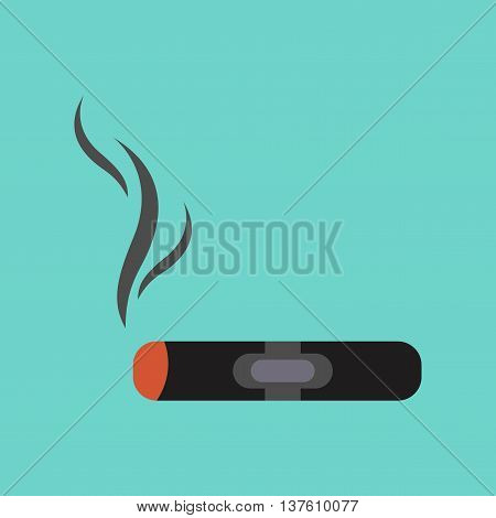 flat icon on stylish background cuba cigar