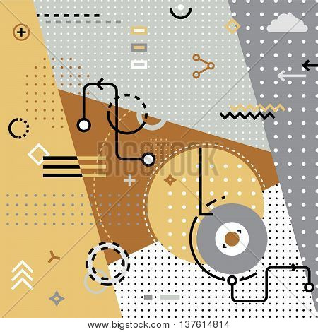 Trendy Geometric Abstract Background.