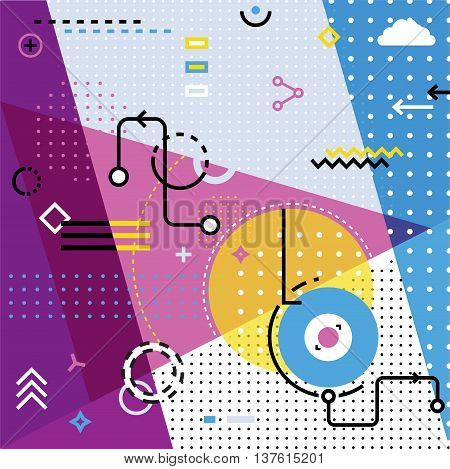 Trendy Geometric Abstract Background.