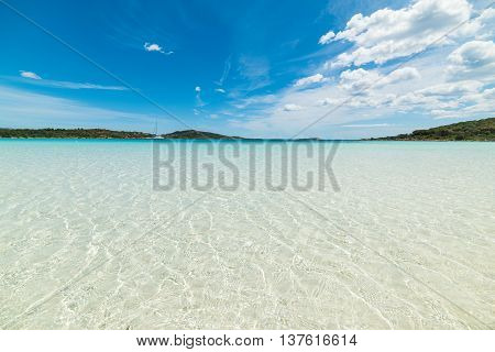 Cala Brandinchi under a cloudy sky Sardinia