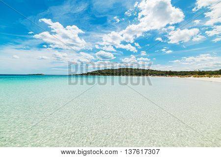 Cala Brandinchi under a cloudy sky Sardinia