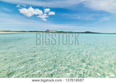 Lu Impostu beach on a cloudy day Sardinia