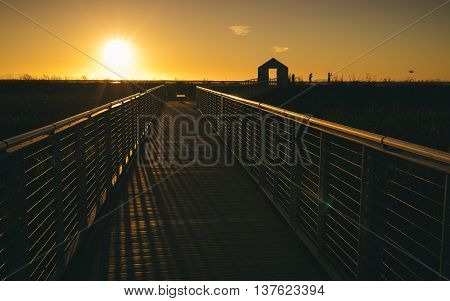 A view of Alviso Marina County Park in San Jose California USA