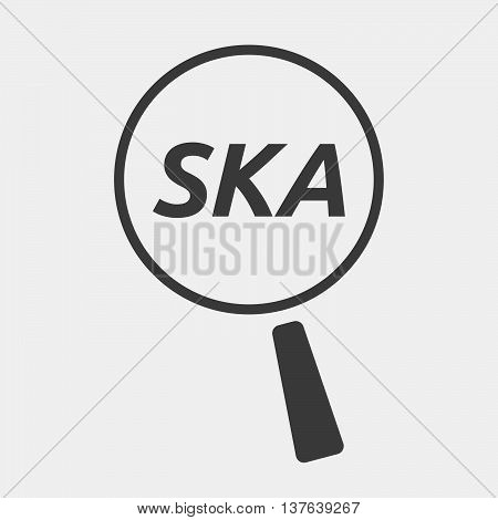 Isolated Magnifying Glass Icon Focusing    The Text Ska