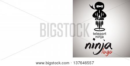 teleport ninja logo concepts designed in a simple way so it can be use for multiple proposes like logo ,marks ,symbols or icons.