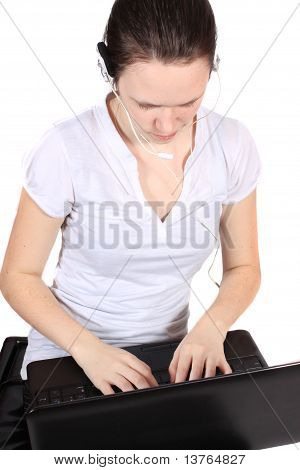 Atraktivní Headset Girl