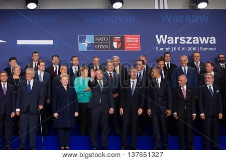 Group Photo Of Participants Of Nato Summit In Warsaw