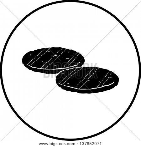 grilled burger meat symbol