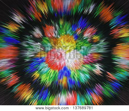 color extrusion blocks and pyramids abstract colorful 3D extrusion background flowers floral pattern extrusion color gradient for background and texture extrusion flower pattern for fabric and clothing design photo wallpapers