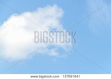 blue sky and cloud beautiful Colorful vivid in nature for background