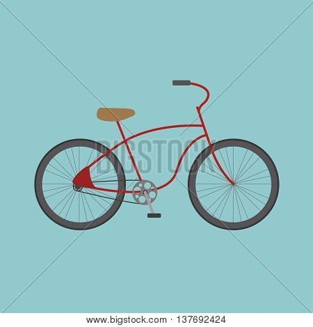 Lightweight bike, 10 eps. flat desing.Flat icon.