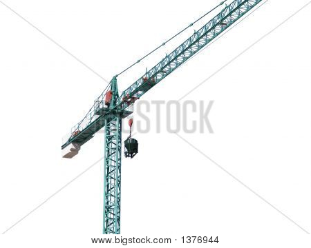 Crane geïsoleerd In Wit