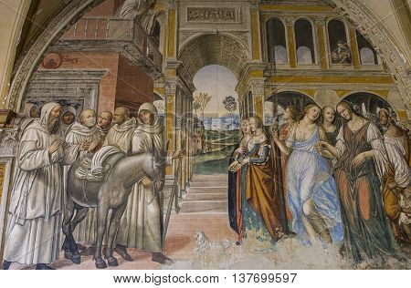 Abbey Of Monte Oliveto Maggiore, Tuscany, Italy