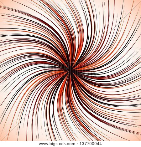 Spiral Background With Thin Radial Lines. Concentric, Circular Swirl, Twirl Pattern. Sunburst With R