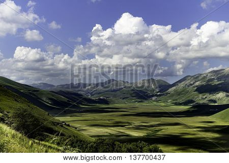 Castelluccio di Norcia in Umbria (Italia )
