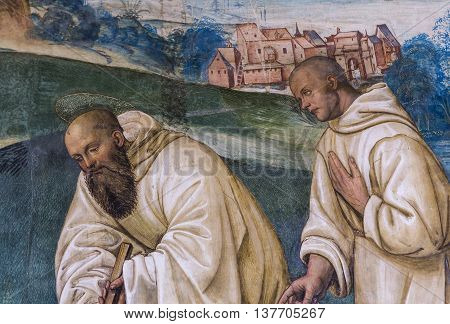 Abbey Of Monte Oliveto Maggiore, Tuscany, Italy