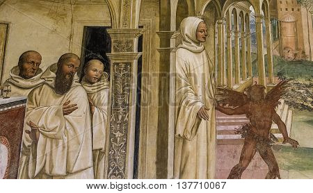 Abbey Of Monte Oliveto Maggiore, Tuscany, Italy