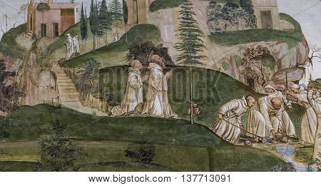 Abbey Of Monte Oliveto Maggiore, Tuscany, Italy