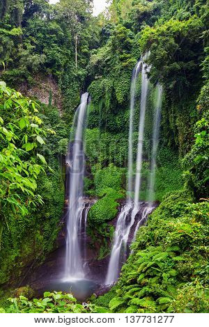 Sekumpul Waterfalls In Bali, Indonesia