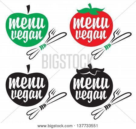Vegetables and fruits menu frame illustration vegan