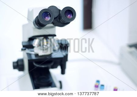 Medical microscope for chemical medical analyzes and tests