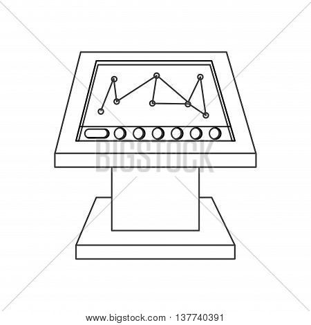 computer factory screen operating system Isolated vector illustration