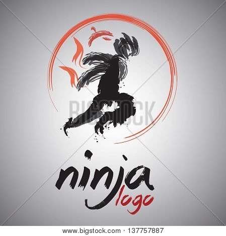 ninja logo concept designed in a simple way so it can be use for multiple proposes like logo ,marks ,symbols or icons.