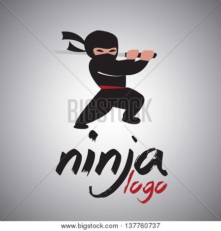 ninja logo 2 concept designed in a simple way so it can be use for multiple proposes like logo ,marks ,symbols or icons.