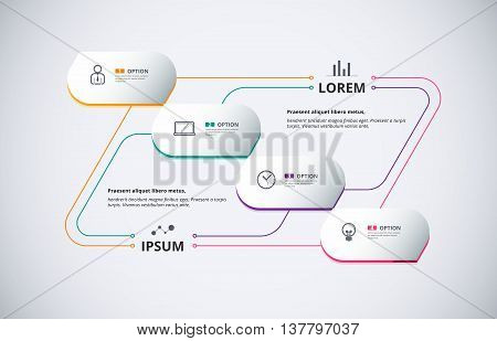 Technology Infographic Diagram Connection Content With Thin Line. Business Diagram For Presentation.