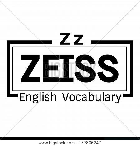 an images of ZEISS english word vocabulary illustration design