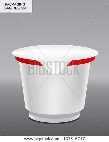 Vector set mock up. Food packaging. Snack. Design pack template for branding. Mesh. Fast food
