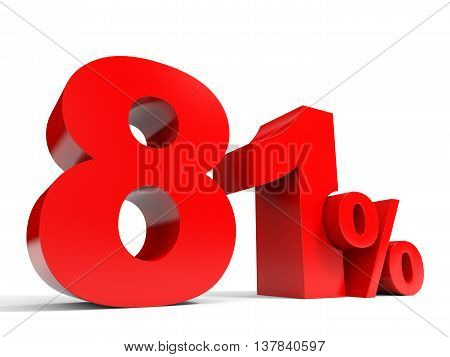 Red Eighty One Percent Off. Discount 81%.