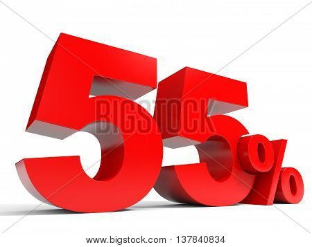 Red Fifty Five Percent Off. Discount 55%.