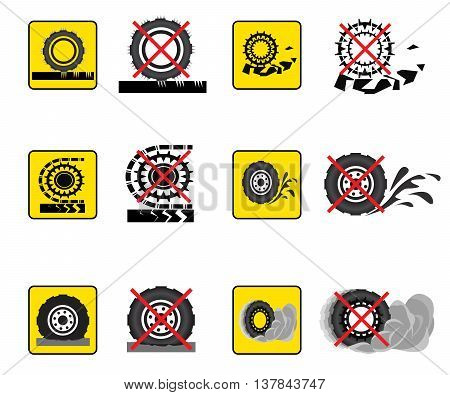 Infographics associated with transport and road surface. Vector icons.