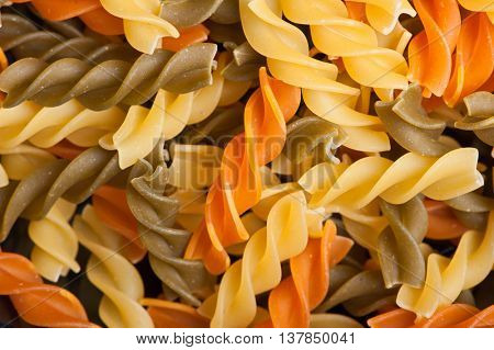 Background of colorful pasta