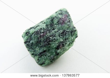 Macro Photo Of Ruby In Zoisite