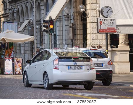 PADOVA, ITALY - JULY, 9, 2016: taxi in Padova, Italy