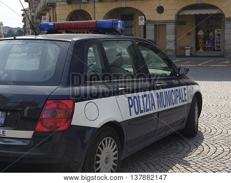 PADOVA, ITALY - JULY, 9, 2016: police car on a parking in Padova, Italy