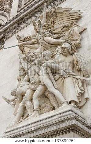 PARIS FRANCE - NOVEMBER 14 2013: Arc of Triumph Paris