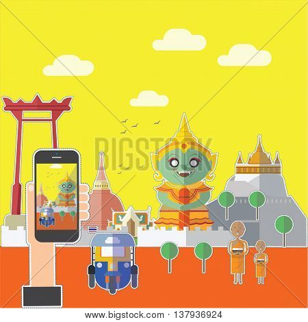 take a photo Bangkok Thailand with my telephone.