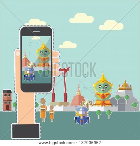 take a photo Bangkok Thailand with my telephone.