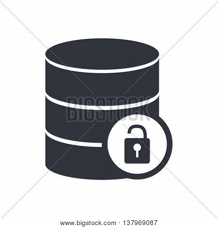 Database Lock Open Icon In Vector Format. Premium Quality Database Lock Open Symbol. Web Graphic Dat