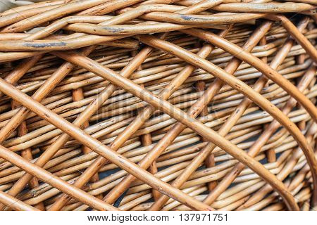 closeup old ratten weave pattern background or backdrop